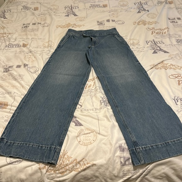 Express Wide Leg Denim Pants - Picture 1 of 5